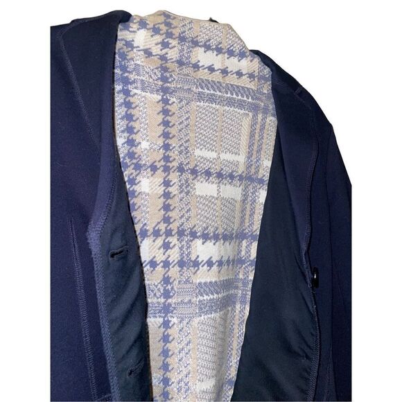 Rachel Zoe Large Houndstooth Knit Mock Turtleneck Fitted Sweater - Picture 9 of 13